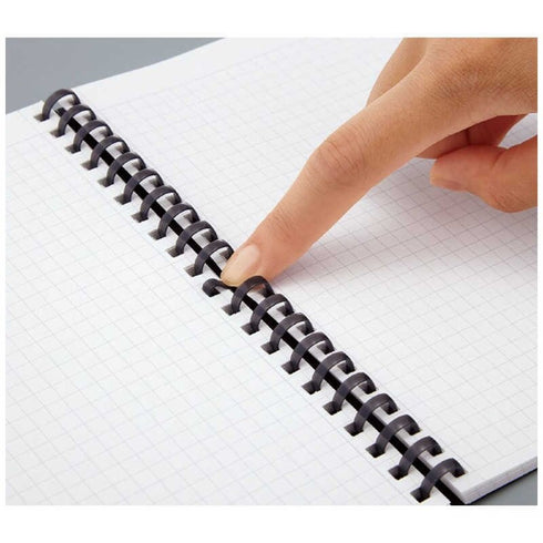 Kokuyo B6 Soft Ring BLACK Notebook 5mm Grid Notebook 5mm Graph Notebook | SV447S5 80 Sheets