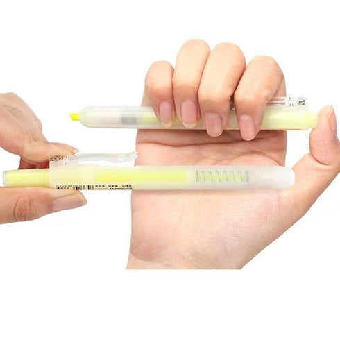 Dianshi RETRACTABLE FLUORESCENT Color Highlighter Set Refillable Highlighter Set Eco Conscious Four Series Six Pen Set 24 Colors | DS-805S