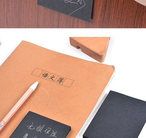 BLACK Sticky Notes Black Out Sticky Notes Black Out Planning Two Different Sizes | 75mm X 75mm and 75mm X 100mm 70 Sheets