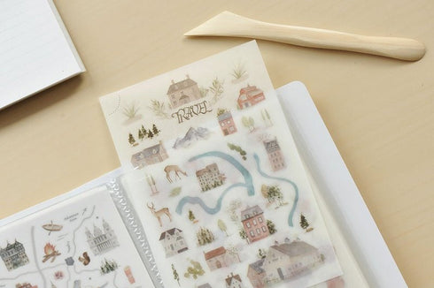 Mu Lifestyle MILK TEA STORAGE Book Storage Binder Storage Wallet Print-On Stickers Rub -On Stickers Transfer Stickers Translucent Stickers