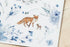 MU Lifestyle Print-On Stickers Rub -On Stickers Transfer Stickers Translucent Stickers 181 | Blue Flowers Foxes When Snow Melts
