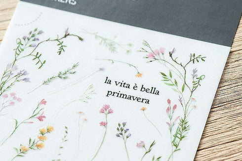 MU Lifestyle Print-On Stickers Rub -On Stickers Transfer Stickers Translucent Stickers 183 | Butterflies Butterfly Lavender Wildflowers