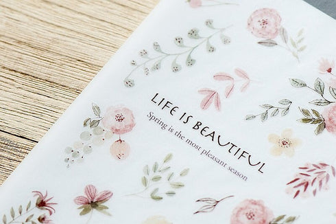 MU Lifestyle Print-On Stickers Rub -On Stickers Transfer Stickers Translucent Stickers 184 | Butterflies Butterfly Life Is Beautiful