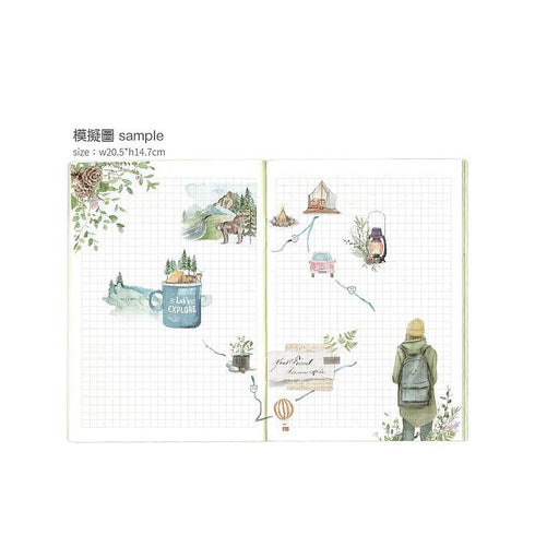 MU Lifestyle Print-On Stickers Rub -On Stickers Transfer Stickers Translucent Stickers 188 | Camping Camper Adventure Outdoors Bonfire