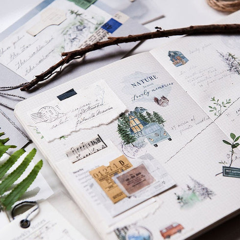 MU Lifestyle Print-On Stickers Rub -On Stickers Transfer Stickers Translucent Stickers 189 | Nature Camping Camper Outdoors Foxes