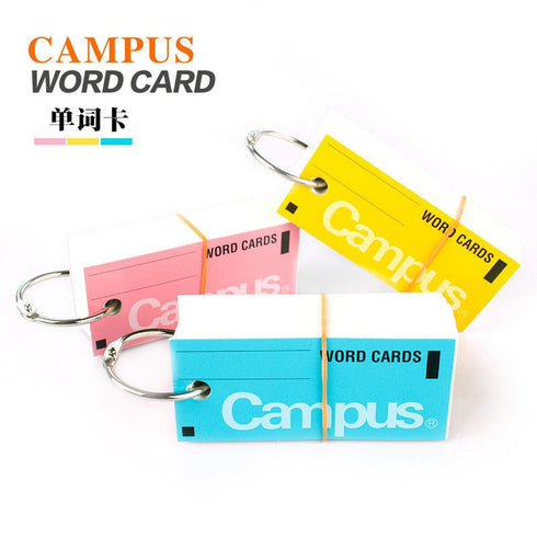 Kokuyo Campus BLACK with PCV COVER Word Card Fountain Pen Testing Journal Fountain Pen Ink Swatches Pen Swatches Ink Swatches