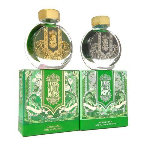 Ferris Wheel Press SUNLIT JADE SHIMMER Fountain Pen Ink Dip Pen Ink Calligraphy Ink Bottle Ink | 38ml
