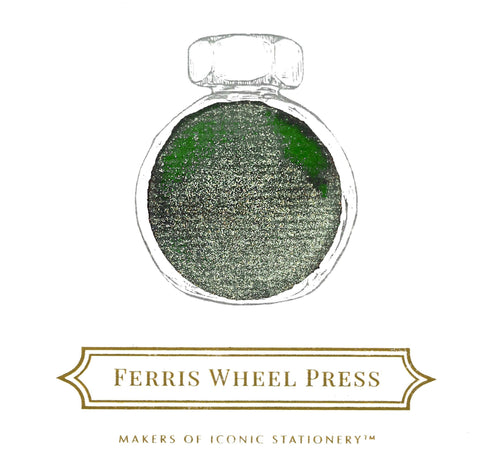 Ferris Wheel Press MOONLIT JADE SHIMMER Fountain Pen Ink Dip Pen Ink Calligraphy Ink Bottle Ink | 38ml