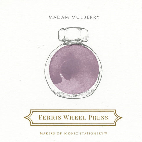 Ferris Wheel Press MADAM MULBERRY Fountain Pen Ink Dip Pen Ink Calligraphy Ink Bottle Ink | 38ml