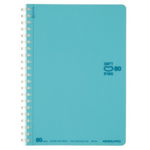 Kokuyo B6 Soft Ring B6 PINK Notebook Dotted Line 6mm Rule | SV348BT 80 Sheets