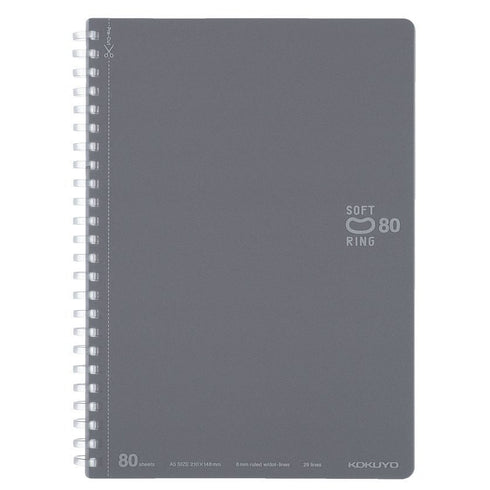 Kokuyo A5 Soft Ring ORANGE Notebook Dotted Line 6 mm Rule | 80 Sheets SV338BT