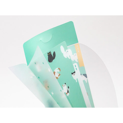 Midori A5 SLIM With Flap CAT 3 Pocket Clear Folder MD Folder Water Resistant Folder | 221.5mm X 126mm