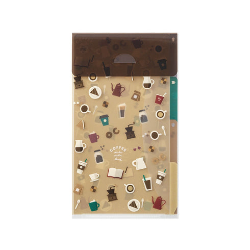 Midori A5 SLIM With Flap COFFEE 3 Pocket Clear Folder MD Folder Water Resistant Folder | 221.5mm X 126mm