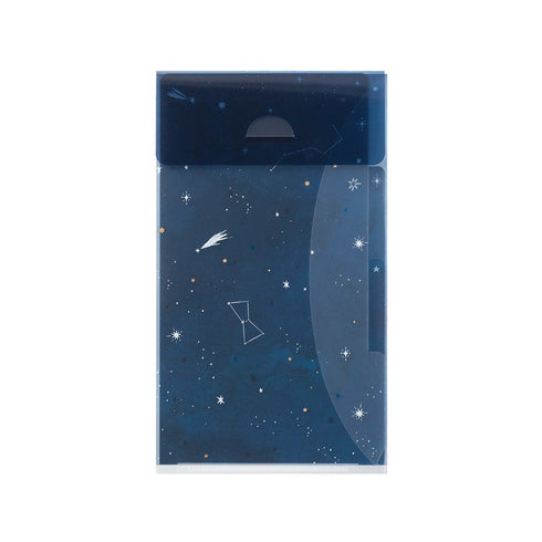 Midori A5 SLIM With Flap STARRY 3 Pocket Clear Folder MD Folder Water Resistant Folder | 221.5mm X 126mm