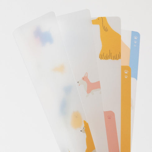 Midori A5 DOGS 3 Pocket Clear Folder MD Folder Water Resistant Folder | 220mm X160mm