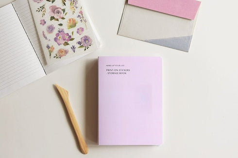 Mu Lifestyle MILK TEA STORAGE Book Storage Binder Storage Wallet Print-On Stickers Rub -On Stickers Transfer Stickers Translucent Stickers