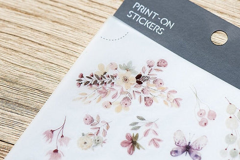 MU Lifestyle Print-On Stickers Rub -On Stickers Transfer Stickers Translucent Stickers 184 | Butterflies Butterfly Life Is Beautiful