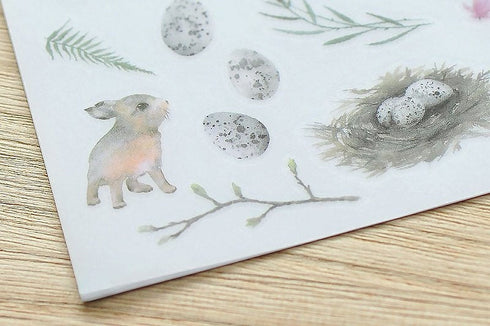 MU Lifestyle Print-On Stickers Rub -On Stickers Transfer Stickers Translucent Stickers 185 | Rabbits Bunny Bunnies Sweet Moonlight