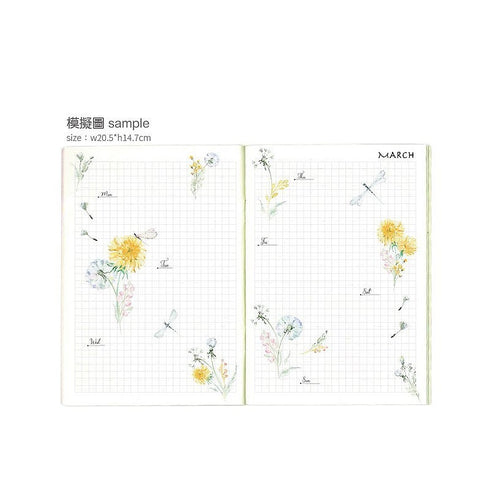 MU Lifestyle Print-On Stickers Rub -On Stickers Transfer Stickers Translucent Stickers 186 | Dragonfly Dragonflies Dandelion Wildflowers