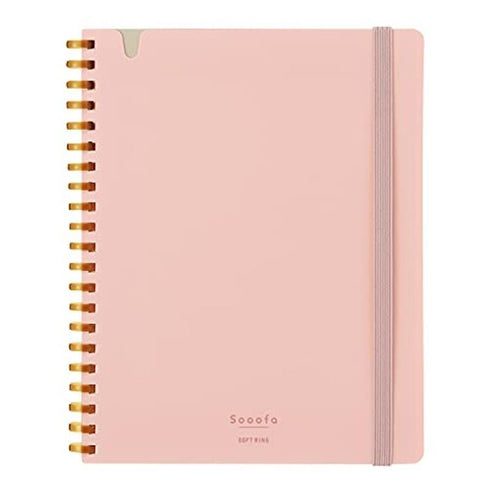 Kokuyo B6 SOOOFA PINK Soft Ring Notebook 4mm GRID Kokuyo Soft Ring Notebook | SV748S4 80 Sheets