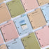 PLEPIC MINI REFILLS For 3 Ring Binder Memo Notes Shopping List To Do List Expense Record Daily Memo Weekly Memo Dot Grid Memo | 82 X 63mm