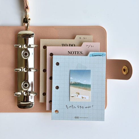 PLEPIC MINI REFILLS For 3 Ring Binder Memo Notes Shopping List To Do List Expense Record Daily Memo Weekly Memo Dot Grid Memo | 82 X 63mm