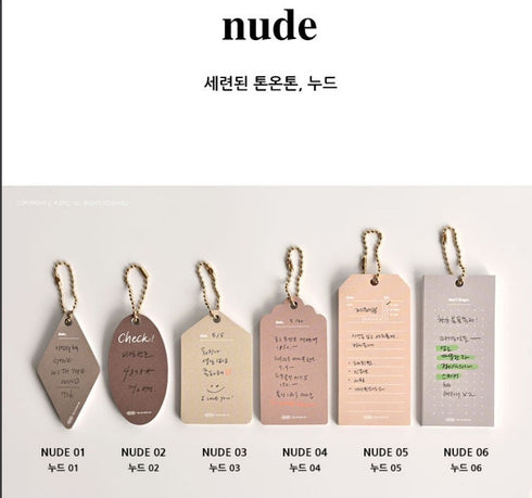 PLEPIC MEMO IT Keychain Notes Chain Notes Memo Notes Shopping List To Do List Expense Record Daily Weekly Dot Grid | 50 Sheets 150 X 60mm