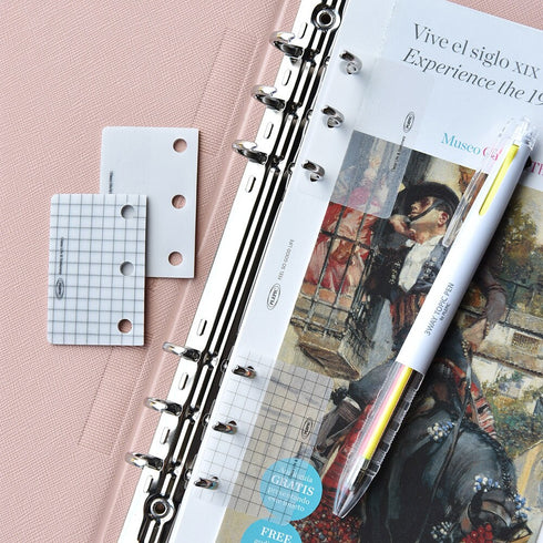 PLEPIC STICKY Binder Label 3 Hole Paper Binder Accessory Removable Sticky Note Repositionable Sticky Note Dot Grid | 51 X 33mm