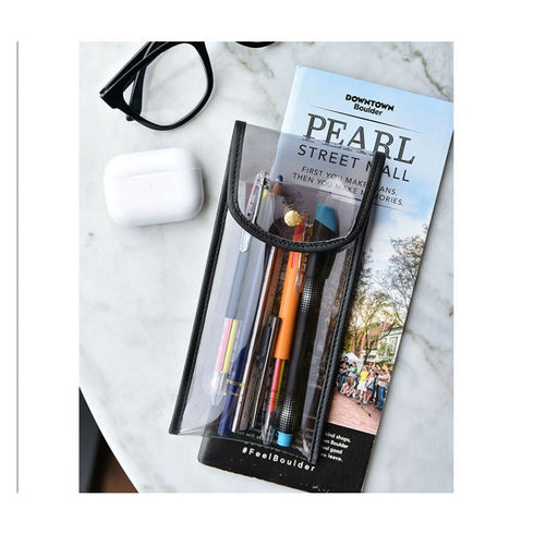 PLEPIC TWINKLE Clear AQUA Pen Case Pencil Case Storage Case Durable Pen Case Storage Case Clear Testing Case | 193 X 93mm