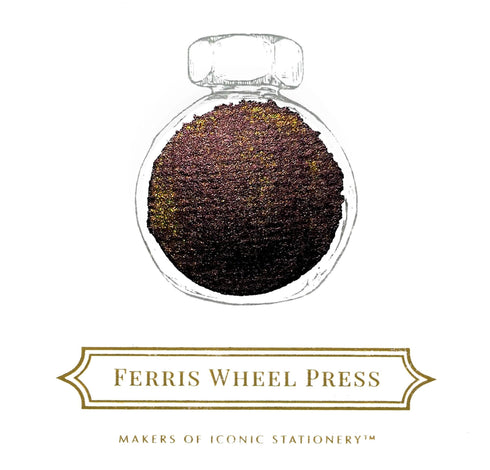 Ferris Wheel Press ROARING PATINA SHIMMER Fountain Pen Ink Dip Pen Ink Calligraphy Ink Bottle Ink | 38ml