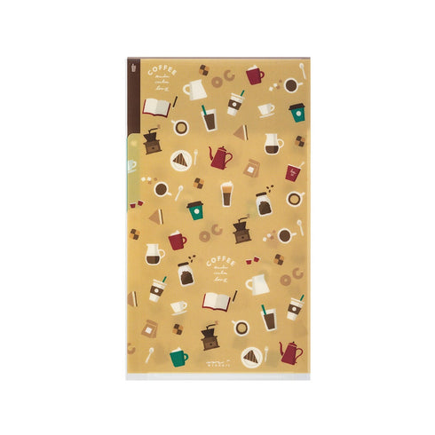 Midori A5 SLIM With Flap COFFEE 3 Pocket Clear Folder MD Folder Water Resistant Folder | 221.5mm X 126mm