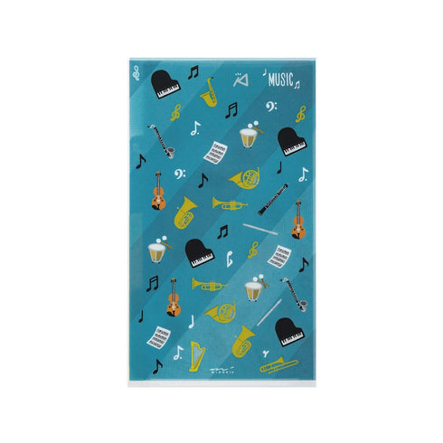 Midori A5 SLIM With Flap Musical INSTRUMENTS 3 Pocket Clear Folder MD Folder Water Resistant Folder | 221.5mm X 126mm