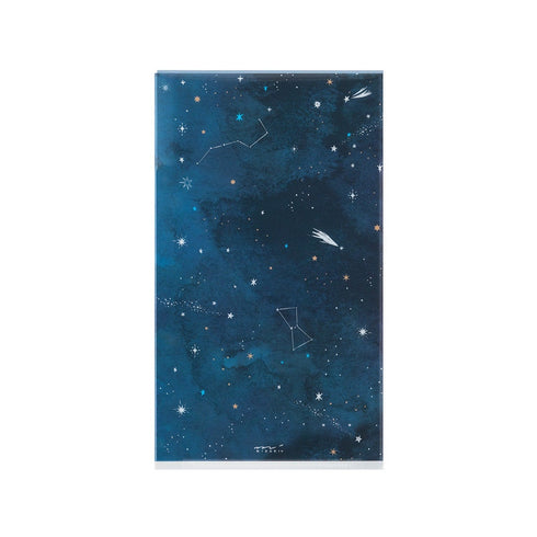 Midori A5 SLIM With Flap STARRY 3 Pocket Clear Folder MD Folder Water Resistant Folder | 221.5mm X 126mm