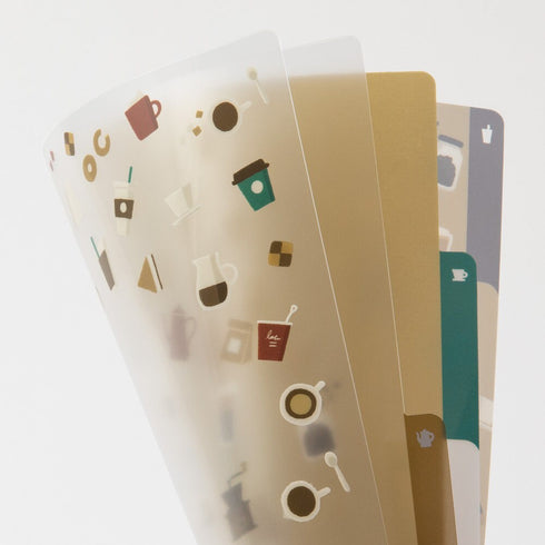 Midori A5 COFFEE 3 Pocket Clear Folder MD Folder Water Resistant Folder | 220mm X160mm