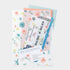 Midori A5 FLOWERS 3 Pocket Clear Folder MD Folder Water Resistant Folder | 220mm X160mm