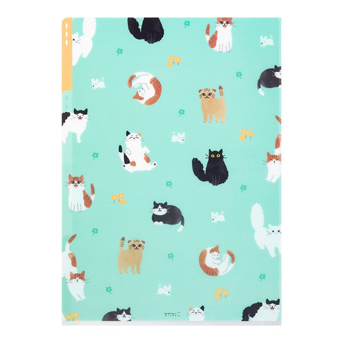 Midori A4 CATS 3 Pocket Clear Folder MD Folder Water Resistant Folder | 310mm X 221mm