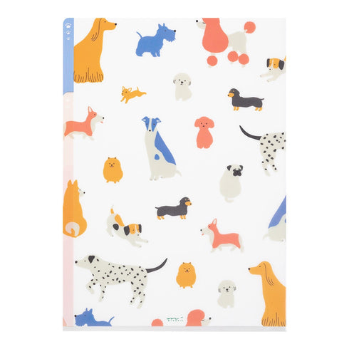 Midori A4 DOGS 3 Pocket Clear Folder MD Folder Water Resistant Folder | 310mm X 221mm