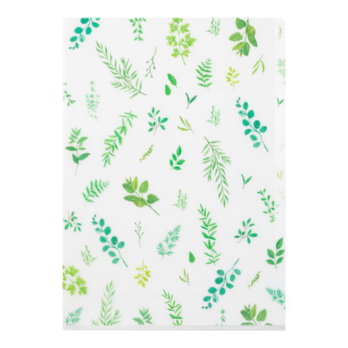 Midori A4 LEAVES 3 Pocket Clear Folder MD Folder Water Resistant Folder | 310mm X 221mm