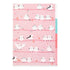 Midori A4 BIRDS White-Tailed Tits 3 Pocket Clear Folder MD Folder Water Resistant Folder | 310mm X 221mm