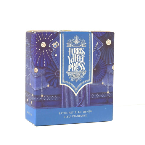 Ferris Wheel Press BATHURST Blue DENIM SHIMMER Fountain Pen Ink Fashion District Dip Pen Ink Calligraphy Ink Bottle Ink | 38ml