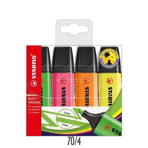STABILO BOSS ORIGINAL Highlighter Set Stabilo Wallet Stabilo Fluorescent Stabilo Pastel | 70/4-2