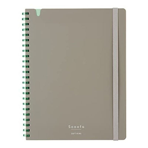 Kokuyo A5 SOOOFA Light BLUE Soft Ring Notebook 4mm GRID Kokuyo Soft Ring Notebook | SV738S4 80 Sheets