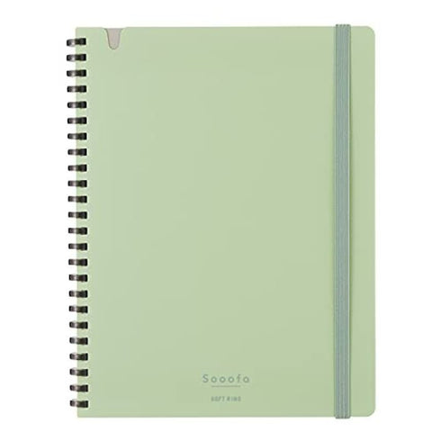 Kokuyo A5 SOOOFA GREEN Soft Ring Notebook 4mm GRID Kokuyo Soft Ring Notebook | SV738S4 80 Sheets