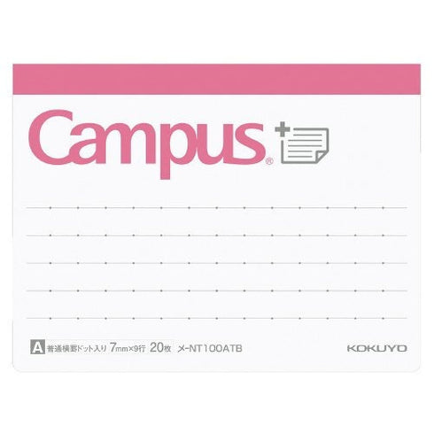 Kokuyo CAMPUS 7mm A Ruled Dotted Line VERTICAL Sticky Pads Index Sticky Notes Planner Sticky | NT-100ATB