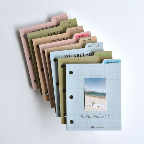 PLEPIC MINI REFILLS For 3 Ring Binder Memo Notes Shopping List To Do List Expense Record Daily Memo Weekly Memo Dot Grid Memo | 82 X 63mm