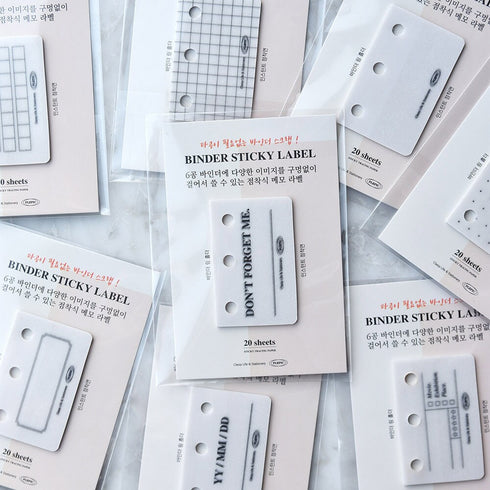 PLEPIC STICKY Binder Label 3 Hole Paper Binder Accessory Removable Sticky Note Repositionable Sticky Note Dot Grid | 51 X 33mm