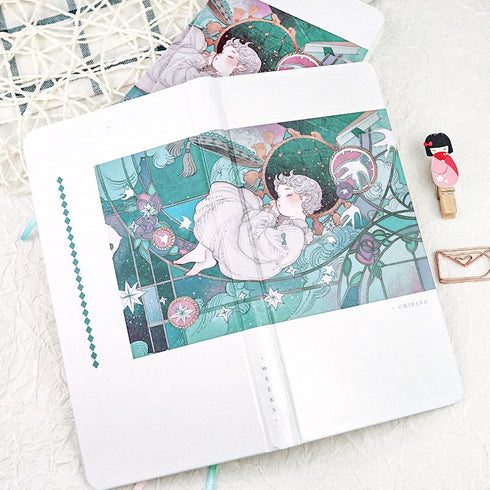 Chiba UNDATED WEEKS Tomoe River Paper 52gsm Hardcover Weekly Planner Weekly Page & Grid Page 3.7mm | 240 Pages