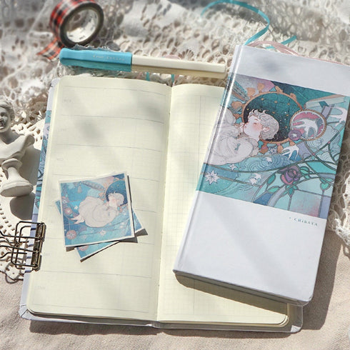 Chiba UNDATED WEEKS Tomoe River Paper 52gsm Hardcover Weekly Planner Weekly Page & Grid Page 3.7mm | 240 Pages