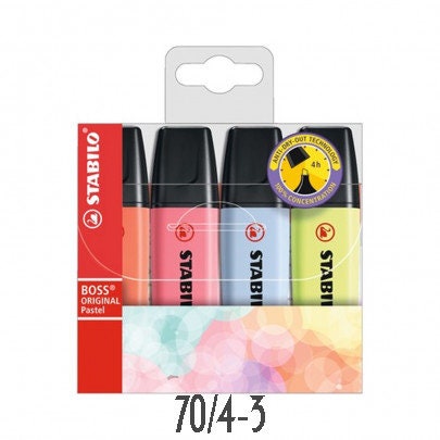 STABILO BOSS ORIGINAL Highlighter Set Stabilo Wallet Stabilo Fluorescent Stabilo Pastel | 70/4-4