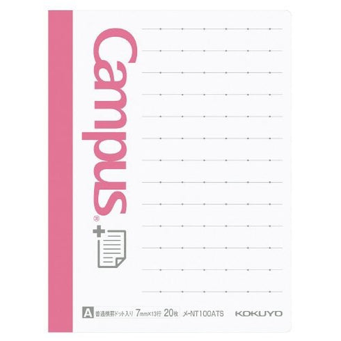 Kokuyo CAMPUS 7mm A Ruled Dotted Line HORIZONTAL Sticky Pads Index Sticky Notes Planner Sticky | NT-150ATB